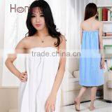 Wholesale 100% Cotton Customized Bathrobe Women Bath Towel Wrap thumbnail-1