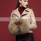 YR785A Fashion Winter Natual Real Raccoon Fur Hand Muff thumbnail-2