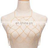 Women Sexy Beach Show Gold Silver Body Jewelry Chain Bra thumbnail-1