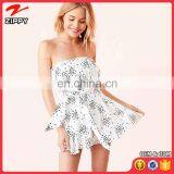 SP1703 China Manufacturer Hot Sexy Women Jumpsuits Different Light Printed Strapless Romper