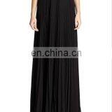 Women Wear Arab Long Skirts Summer Plain Chiffon Pleated Maxi Style Clothing Women's Chiffon Casual Skirt Jls-27 thumbnail-1