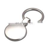 Engraving Custom Logo Blank Laser Logo Gold Silver Round Circle Keychain thumbnail-2