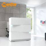 Modern Beauty Spa Salon White Front Reception Desk With Back Wall for Sale thumbnail-3