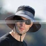 Summer Cotton Cap Wholesale Fishing Boonie Brim Sun Cheap Foldable Sun Custom Bucket Hat Safari Hat With Strings thumbnail-5