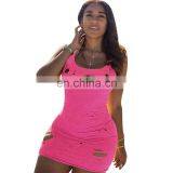 2020 New Arrivals Best Sellers Women Casual Dresses Ladies Sleeveless Casual Dress With Hole Women Summer Dresses thumbnail-6