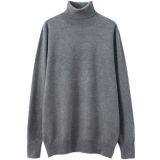 Winter Autumn New Men′s Half Turtleck 100% Cashmere High-Neck Grey Cashmere Sweater