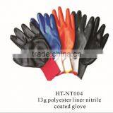 nitrile work gloves/nitrile gloves red