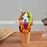 Ice Cream Display Model Simulation Food Hongkong Egg Bubble Waffle Model Display With Paper Box Egg Waffle Model thumbnail-4