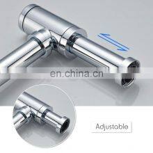 Sliver Chrome P-TRAP Brass Basin Sink Waste Trap Drain Kit Bottle Trap thumbnail-5