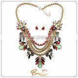 China Wholesale Newest Flower Design Gold Necklace thumbnail-1