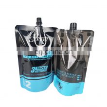 Custom  plastic packaging 500ml shampoo packaging  pouch bags stand up shampoo  liquid  spout pouch