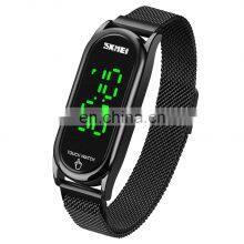 Guangzhou SKMEI New Arrival 1697 Touch Screen Stainless Steel Band LED Watch Movement Cheap Fashion Ladies Watch Women thumbnail-2