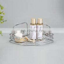 Hot Sales Adhesive Corner Shower Caddy Iron Wire Rack Bathroom Corner Shelf thumbnail-2