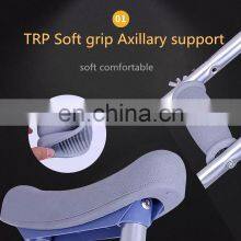 Adjustable Adult Crutch Absorber Walking Stick Armpit Underarm Aluminium Crutches for Walking thumbnail-2