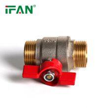 IFAN Heat Resistant PN25 Male Threaded Butterfly Brass Ball Valve Cw617N Brass Water Valve thumbnail-3
