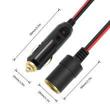 Customized Processing of Cigarette Lighter Male Plug to Female Sockets Power Cord thumbnail-2