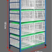 Wholesale 4-Level Indoor Metal Foldable Stainless Steel Pigeon Breed Cage for Pet Pigeon Breeding thumbnail-2
