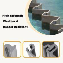 High Strength Composite Seismic Resistant Plastic PVC Sheet Piles for Landslide Prevention thumbnail-5
