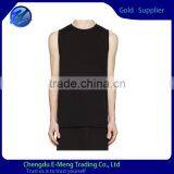 Wholesale Plain Black Cotton Round Neck Tank Top 2015 thumbnail-1