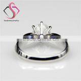 Round Brilliant Cut Moissanite 1CT 6.5mm Center Star Accents 14k 18k White Yellow Gold Diamond Engagement Ring thumbnail-2