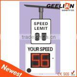 Solar Radar Sign Speed Limit Warning Light