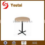 black edges plywood round dining table for restaurant