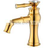 Fancy Bathroom Faucet Brass Body High Lever Modern Design thumbnail-1