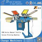 SPM 4/6/8 color 4/6/8 station manual ratory silk screen printing machine for sale/socks/gloves/T-shirt/swimming cap                        
                                                Quality Choice
