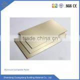 3mm 4mm Silver Golden Brush Aluminum Plastic Composite Panel Interior and Exterior Decorative Wall Covering Panels