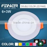 3+2/6+3/12+4/118+6w round or quare changeable led ceiling panel light