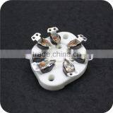 High Temperature Resistance Glazed Ceramic GZC7-1 7 Pins Ceramic Tube Base for Vacuum Tube Socket thumbnail-2