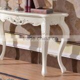 White Exquisite Washed Silver Leaf Solid Wood Hallway Console Table thumbnail-2