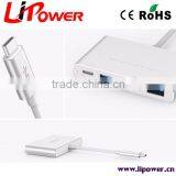 New Design Aluminum Usb 3.1 Charge Type C Hub thumbnail-2