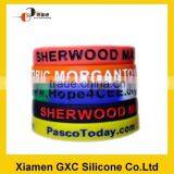 250mm cheap custom silicone bracelet with printing colorful logo