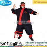 DJ-CO-166 Black Dress Ninja Type Cosplay Inflatable Warrior Costume Party Jumpsuit thumbnail-1