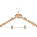 Professional Standard Wood Clothes Hanger With Locking Bar thumbnail-6