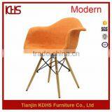 Bazhou Middle Back Fashion And Comfort Fabric Function Wooden Leg Leisure Chair thumbnail-2