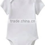 New Born Baby Clothing Baby Toddler Clothing Organic Cotton Plain White Baby Romper                        
                                                Quality Choice