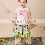 Unique Design Fall Winter 2pcs Stripe Ruffle Boutique Outfits With Two Pockets thumbnail-3