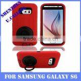 Hybrid Heavy Duty Ring Holder Protective Case For Samsung Galaxy S6 Cover thumbnail-1