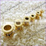 Hot Sales High Polish Gold Anodized Stainless Steel Ear Flesh Tunnel Plug [SS-F007]