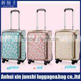 China Factory Polyester Bag Trolley Colorful Flower Printed Luggage Trolley Bag thumbnail-1