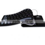 USB Wired Waterproof Rollup Keyboard for PC Notebook Laptop Foldable Silicone Keyboard thumbnail-2