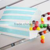 Baby Blue and White Stripe Paper Bags for Candy Bars and Packaging Gifts thumbnail-1