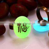China Supplier Current Stone Pendant Ring Jewelry Wholesale Unique Bronze Rings With OEM Letter thumbnail-3