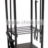 New Style Black Wrought Iron Log Rack With Tools thumbnail-1