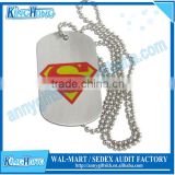 Silk printing brushed stainless steel dog tags