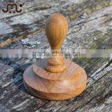 Handmade turned small round wooden tamper