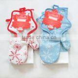 Printed Cotton Kitchen Towel Set Pot Holder Oven Mitten China Supplier Christmas Kitchen Set thumbnail-5