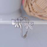 2015 Wholesale 925 Sterling Silver Ring Three Sunflower Pave Setting Ring thumbnail-3
